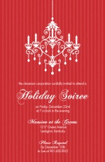 Red Elegant Holiday Party Invitation