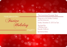 Shimmering Business Holiday Party Invites