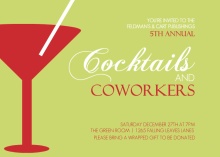 Martini Business Holiday Party Invites