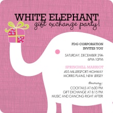 White Elephant Business Holiday Party Invitation