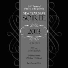 Platinum New Years Business Holiday Party Invites