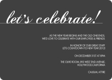 Classic Gray Business Holiday Party Invitation