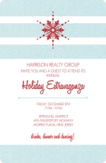 Light Blue Business Holiday Party Invites