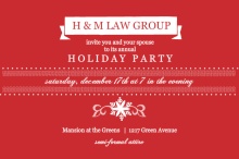 Traditional Red Business Holiday Party Invites
