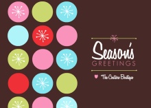 Retro Dots Business Holiday Greeting Card