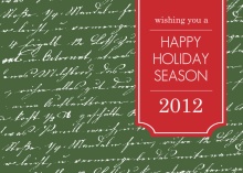  Handwritten Note Business Holiday Card
