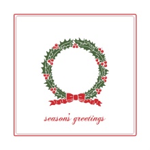 Holiday Wreath Business Greeting Card