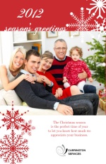 Red Business Holiday Photo Card
