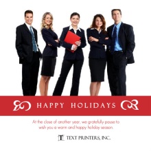Classic Happy Holidays Business Photo Card
