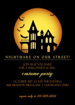 Nightmare On Our Street  Halloween Party Invitation
