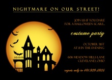 Nightmare On Our Street  Halloween Party Invitation