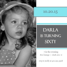 Modern Squares 60th Birthday Invitation