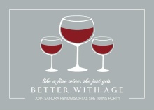 Fine Wine 40th Birthday Invitation