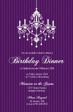 Elegant Chandelier Birthday Party Invitation