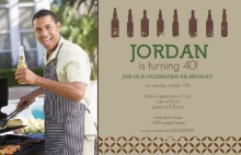 Beer Bottle Fortieth Birthday Invite