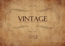 Vintage Year Date Birthday  Invitation
