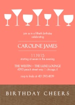 Bright Cheers 50th Birthday Invitation
