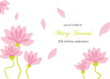 Garden of Flowers 50th Birthday Invitation