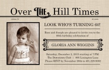 Over The Hill Times  60th Birthday Invitation