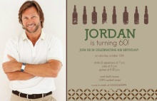 Beer Bottle Sixtieth Birthday Invite