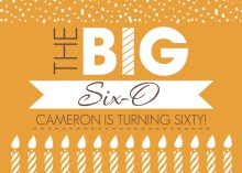 The Big 6-0 Orange Birthday Invitation
