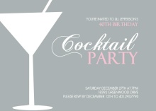 Martini Cocktail Birthday Party Invitation