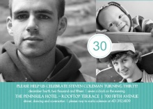 Turquoise Celebration 30th Birthday Invitation