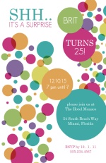Colorful Bubbles Surprise Birthday Invitation