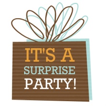 brown present Birthday Party Invite