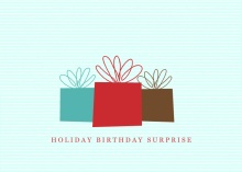 Holiday Presents Birthday Invitation