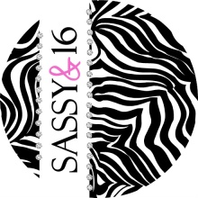 Bling Bling Zebra Print 16h Birthday Invitation
