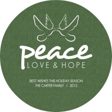 Peaceful Green Holiday Card