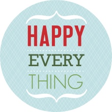 Blue Happy Everything Holiday Card