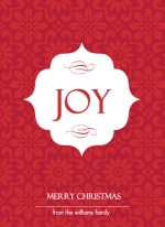 Red and Green Pattern Christmas Card