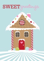 Gingerbread house Holiday Trifold Card