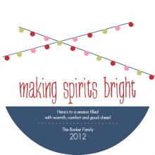 Christmas Lights Circle Christmas Card