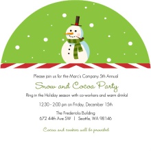 Snowman Circle  Holiday Party Invite