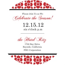 Poinsetta Pattern Business Holiday Party Invite