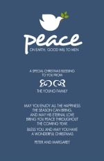 Blue Peace Christmas Card