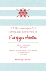 Red Snowflake Business Holiday Party Invitation