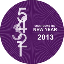 Purple Countdown New Years Party Invitation