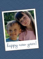 Picture Perfect Blue New Years Photo Card
