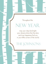 Birch Tree Calendar New Year Card