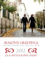 Red and Gray Business Holiday Card