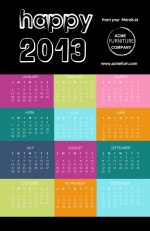 Modern Holiday Card Calendar