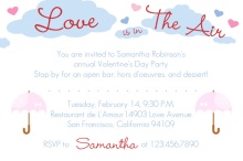 Pastel Valentine's Day  Invitation