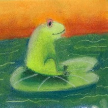 Cute Frog Artist Card