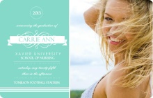 Elegant Blue  Graduation Announcement