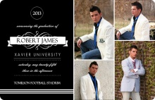 Elegant Black Graduation Annoucement