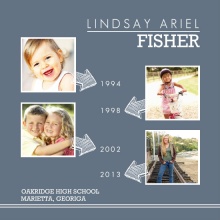 Blue Timeline  Graduation Announcement